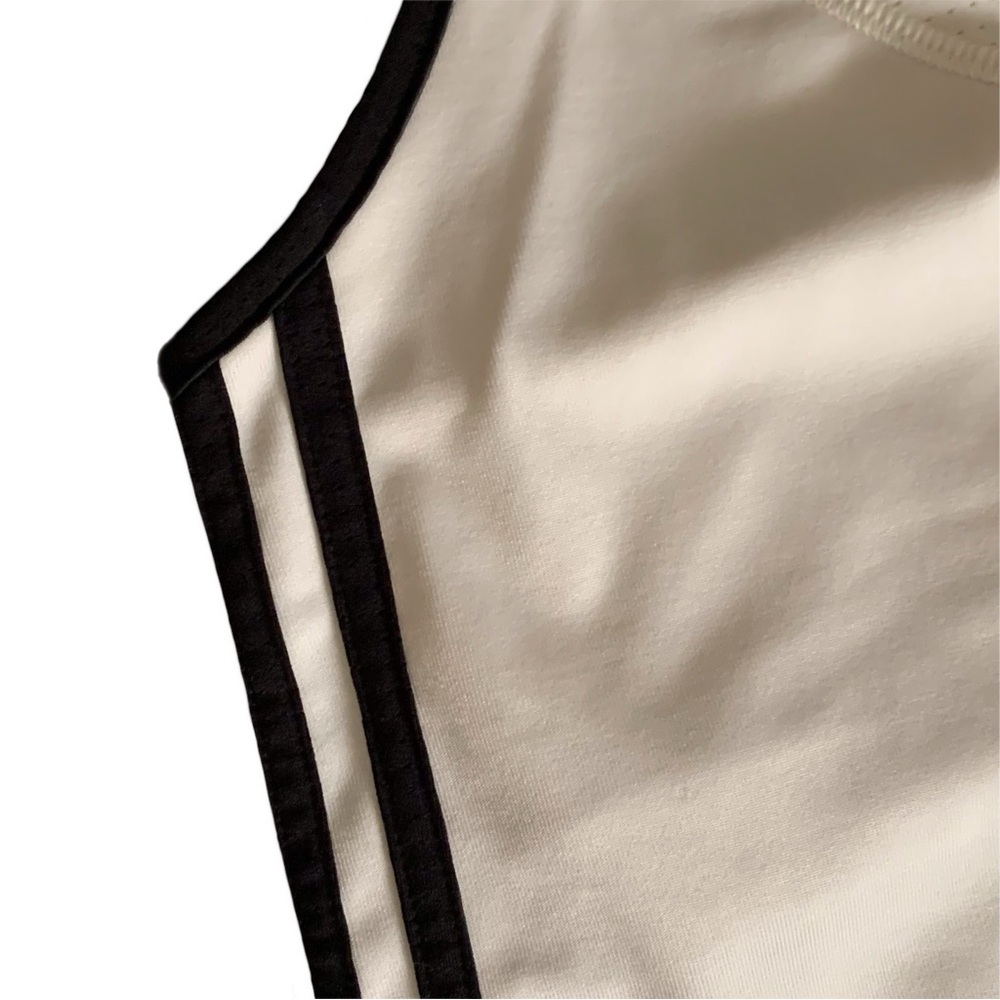Adidas White Racerback Tank Top with Built-in Sports Bra - Picture 4 of 6